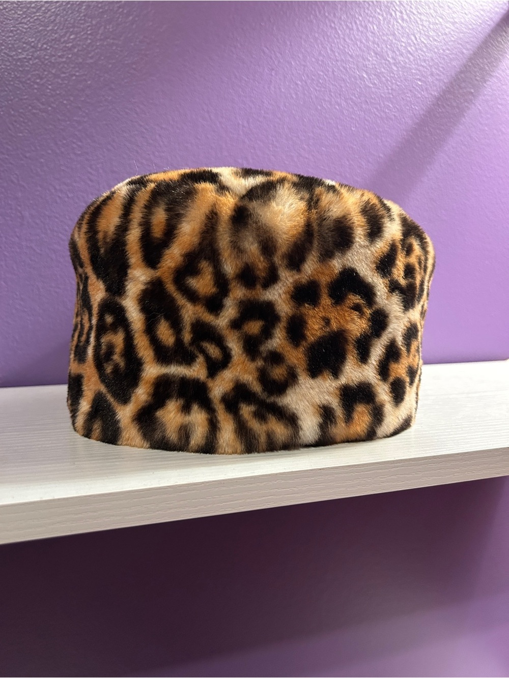 Leopard Print Faux Fur Hat Russian Style